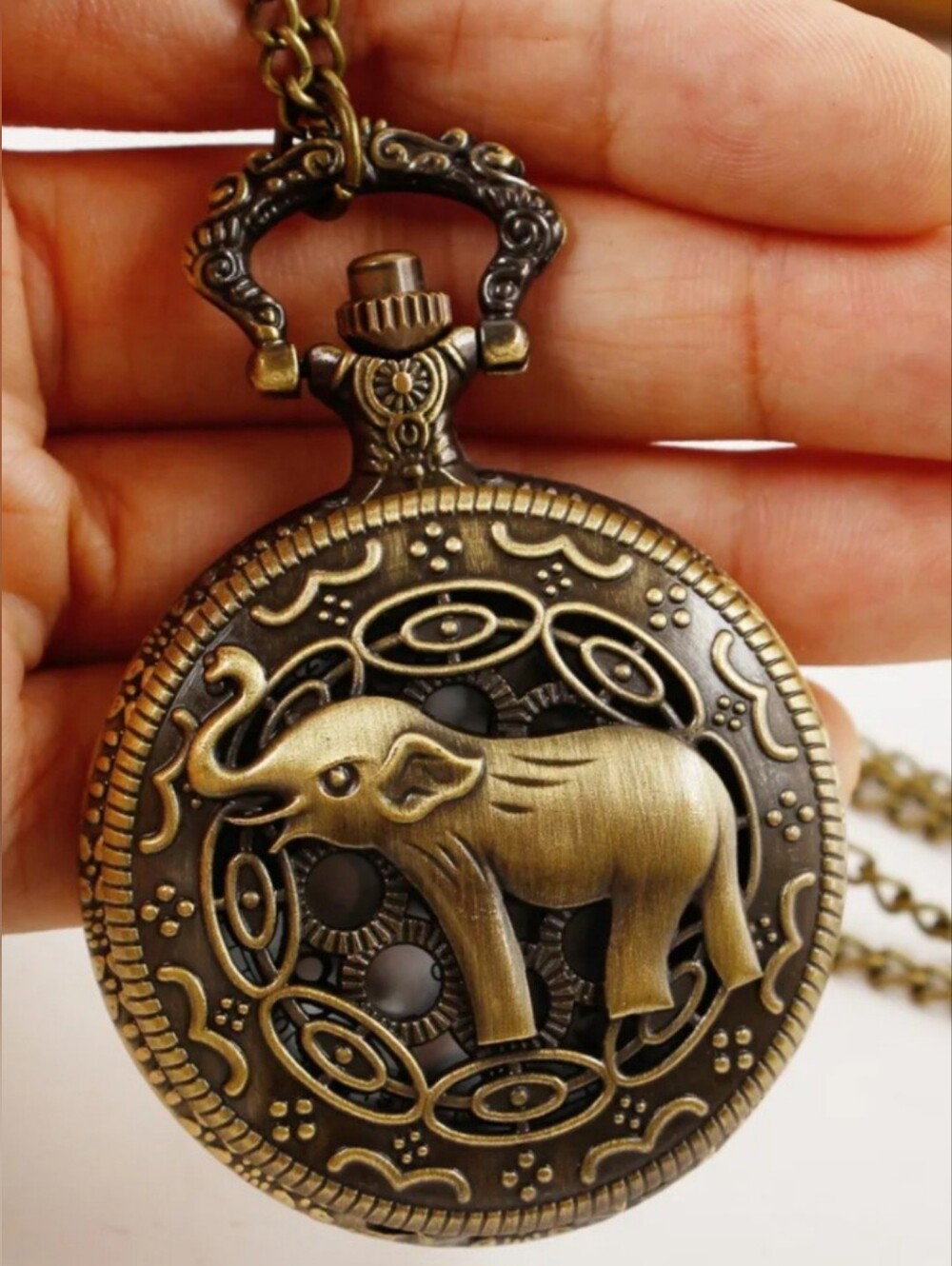 New elephant Quartz pocket watch